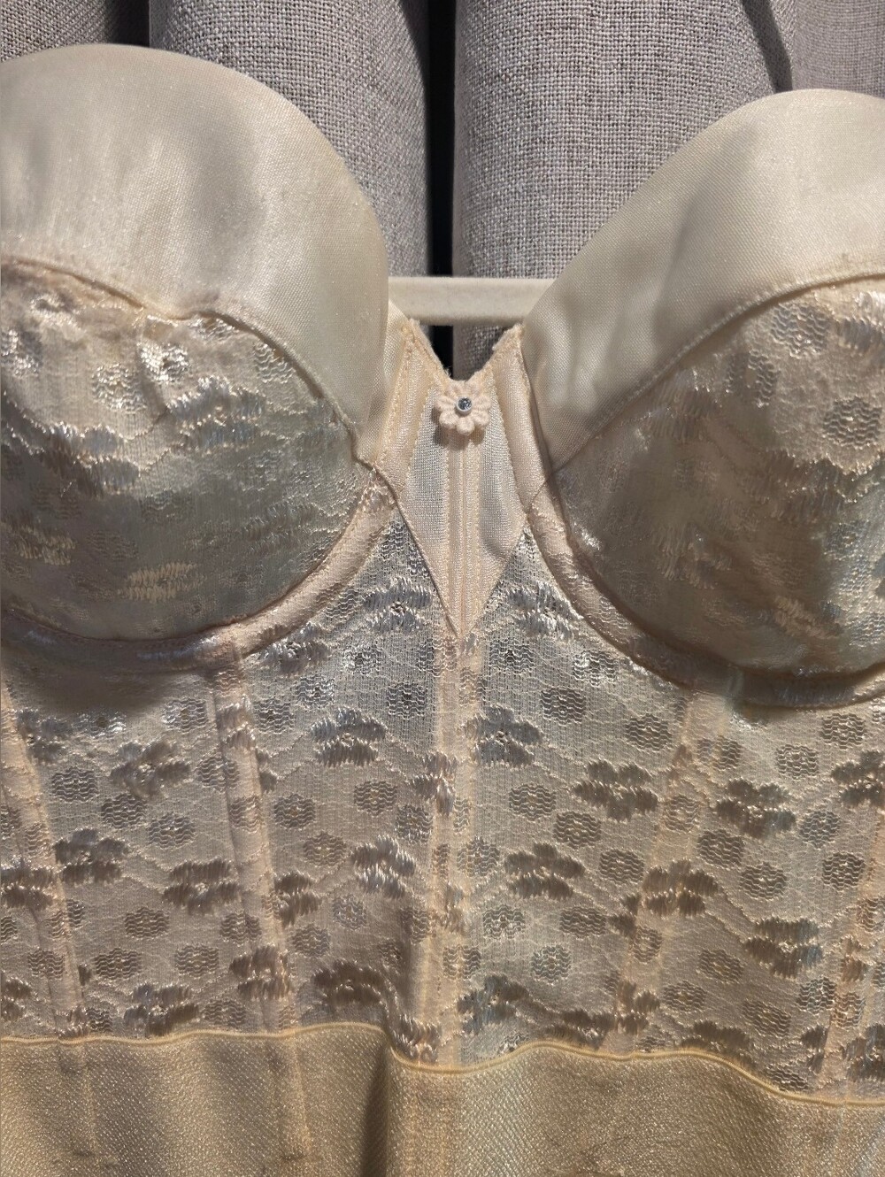 Ivory Embroidered Bustier